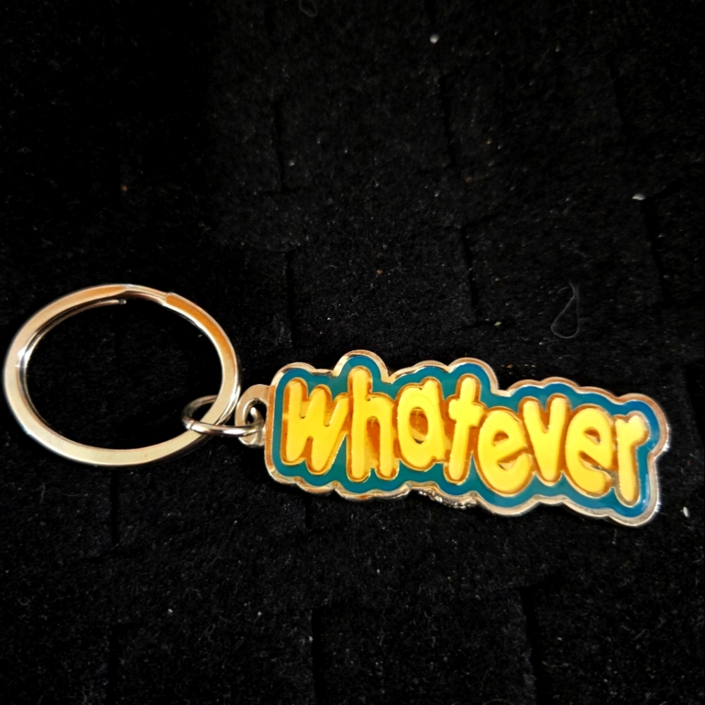 VINTAGE SWIBCO WHATEVER ENAMEL  KEYCHAIN